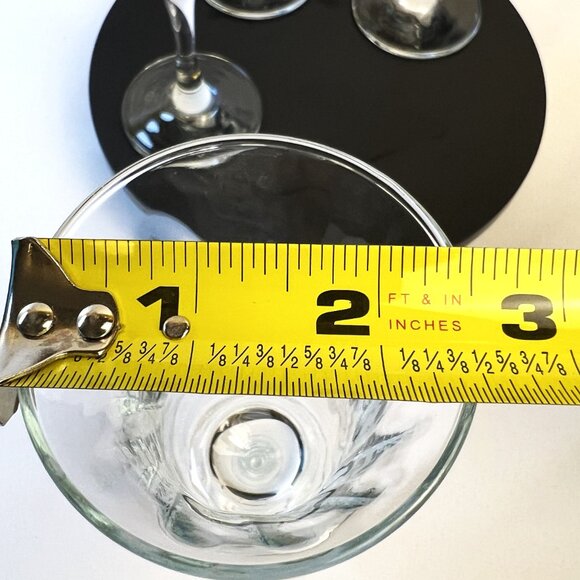 Circleware 1990s Optic Swirl Clear Champagne Flutes Set 4 Vintage Stemware 6 oz - Picture 9 of 12